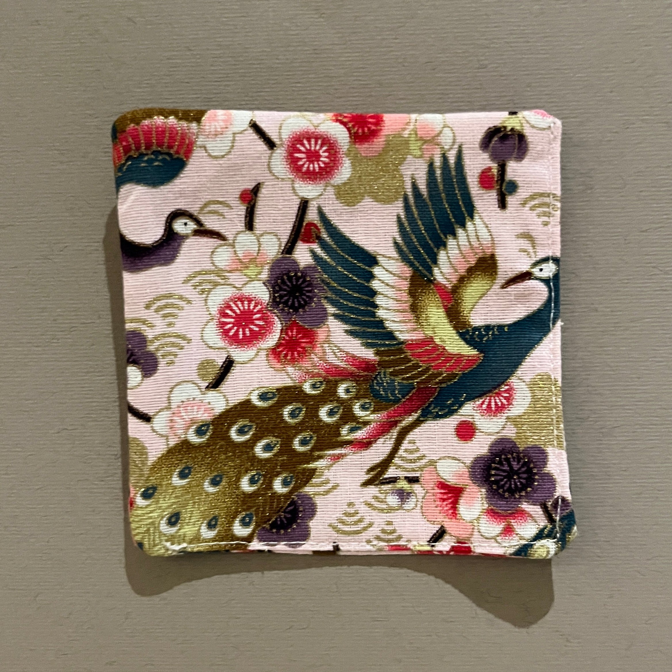 Pink Flower Peacock Corner Bookmark