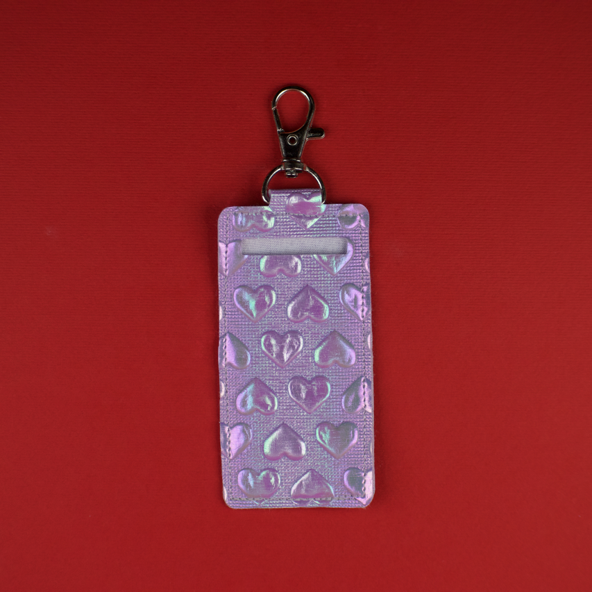 Purple Heart Faux Leather LipBalm Holder